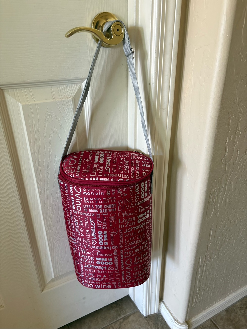 “Wine Words" Two Bottle Insulated Wine Cooler Bottle Bag NWOT